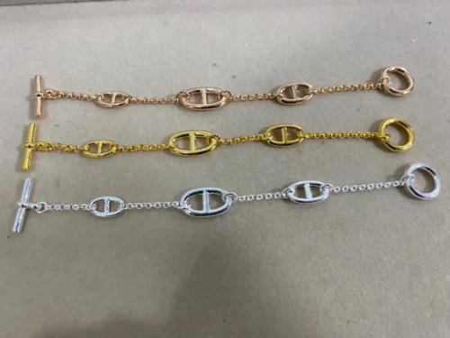 Hermes Anchor Link Two-Tone Bracelet