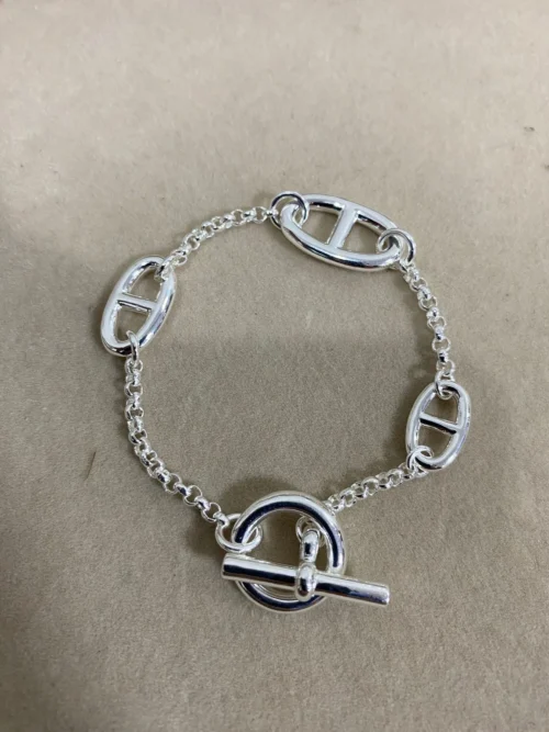 Hermes Anchor Link Two-Tone Bracelet