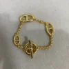 Hermes Anchor Link Two-Tone Bracelet