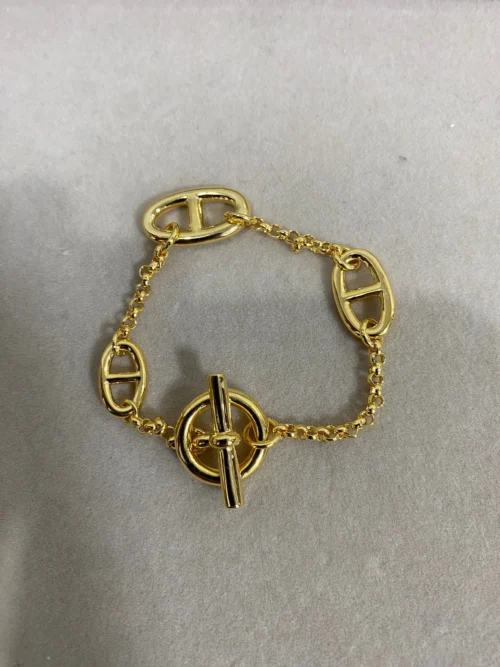 Hermes Anchor Link Two-Tone Bracelet