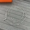 Hermes Anchor Link Polished Long Necklace