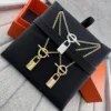 Hermes Padlock Polished Pendant Necklace