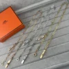 Hermes Anchor Link Pavé Necklace