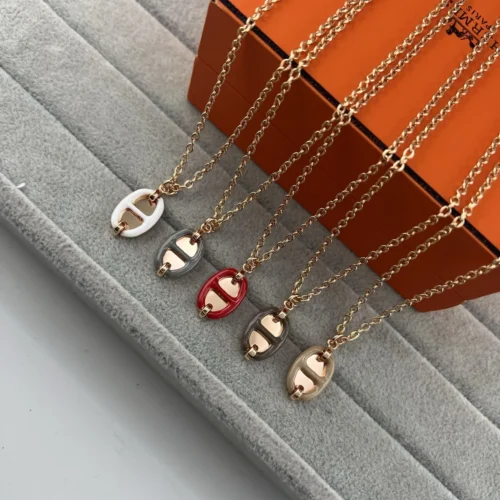 Hermes Anchor Link Polished Pendant Necklace