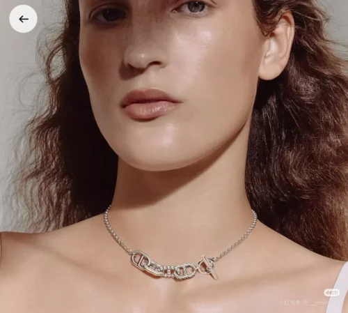 Hermes Anchor Link Necklace