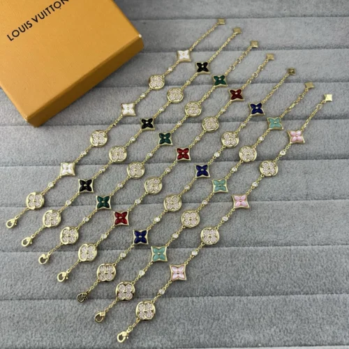 Louis Vuitton Six-Clover Mother-of-Pearl Bracelet