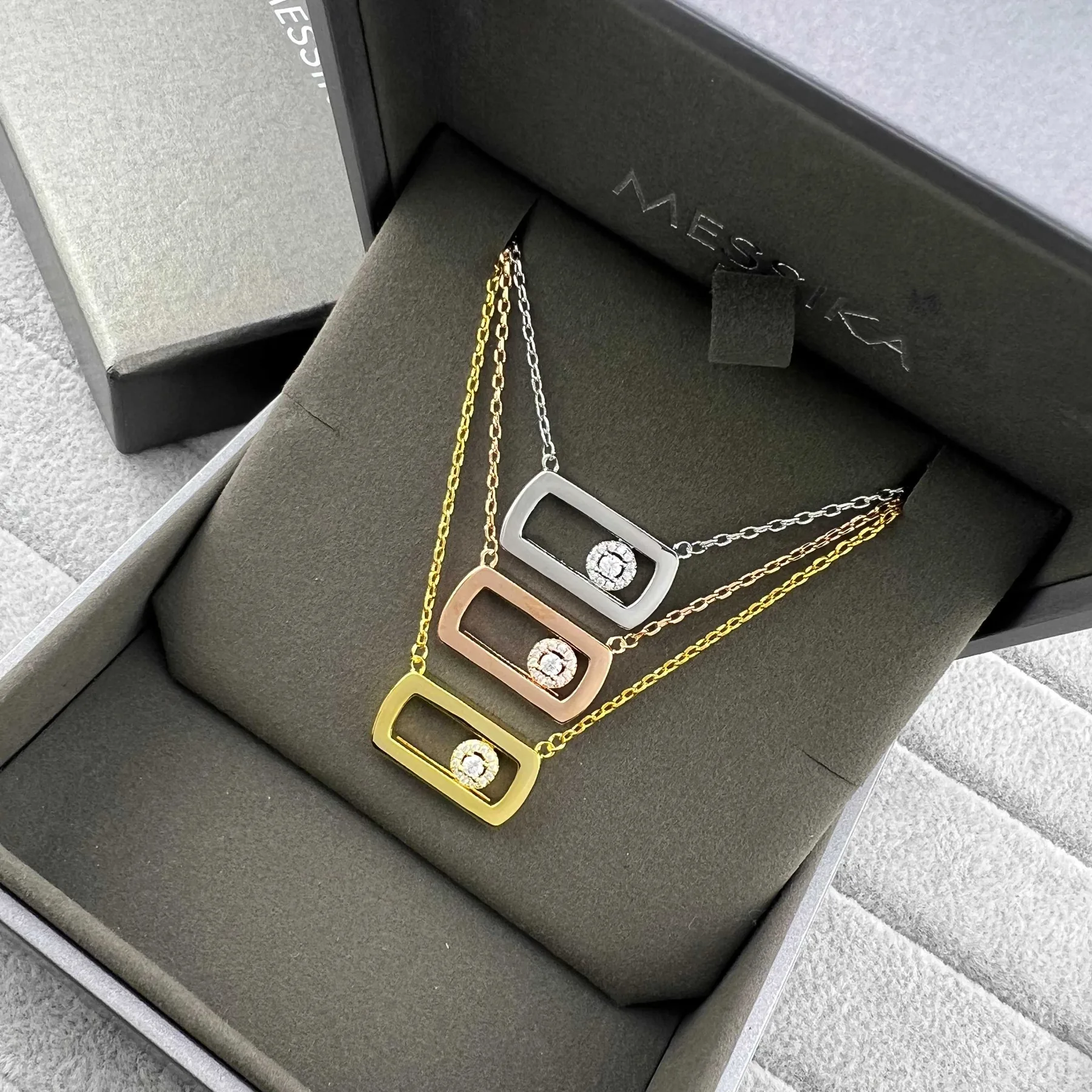 Messika Move Single-Stone Polished Necklace