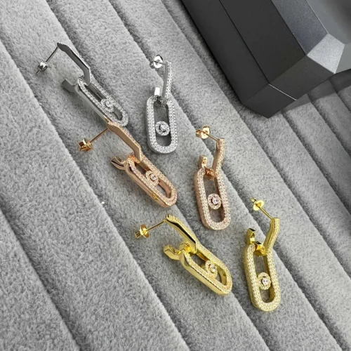 Messika Move Single-Stone Pavé Earrings