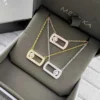 Messika Move Single-Stone Pavé Necklace