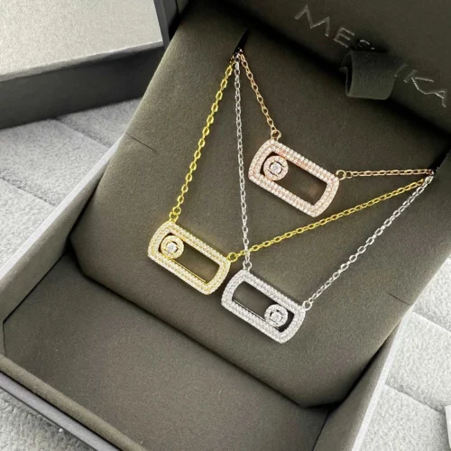 Messika Move Single-Stone Pavé Necklace