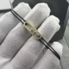 Messika Three-Stone Pavé Black Cord Bracelet