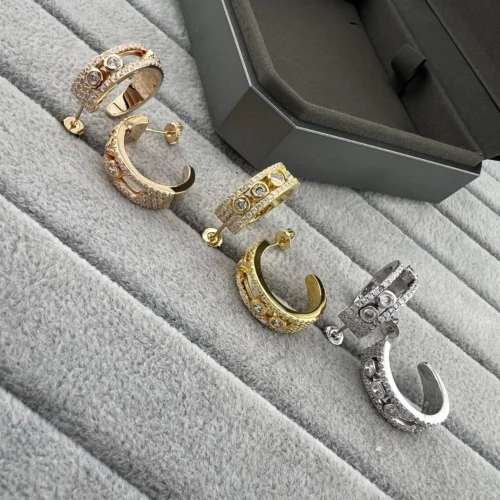 Messika Move Three-Stone Pavé Earrings