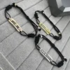 Messika Move Three-Stone Black Cord Bracelet