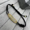 Messika Move Three-Stone Black Cord Bracelet