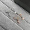 Messika Teardrop Asymmetric Stud Earrings