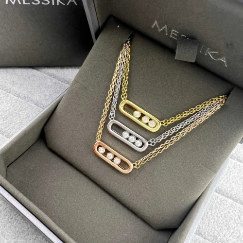 Messika Move Three-Stone Double-Layer Necklace