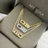 Messika Move Three-Stone Double-Layer Necklace
