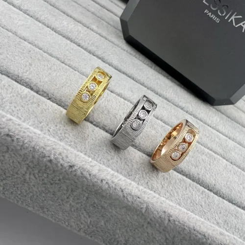 Messika Move Three-Stone Textured Ring