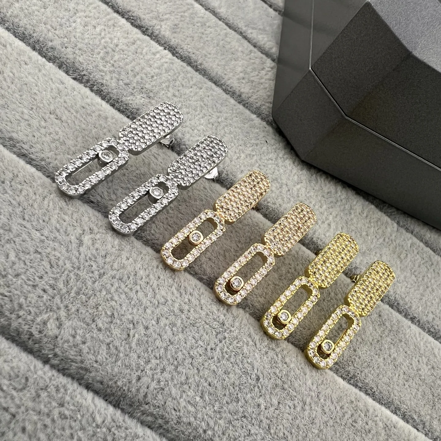 Messika Single-Stone Pavé Stud Earrings