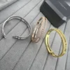 Messika Move Three-Stone Two-Tone Bangle Bracelet