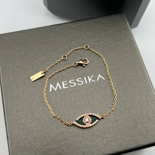 Messika Lucky Eye Malachite Pavé Bracelet