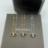 Messika Lucky Eye Malachite Pavé Necklace