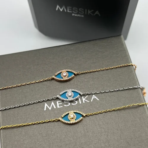 Messika Lucky Eye Turquoise Pavé Bracelet
