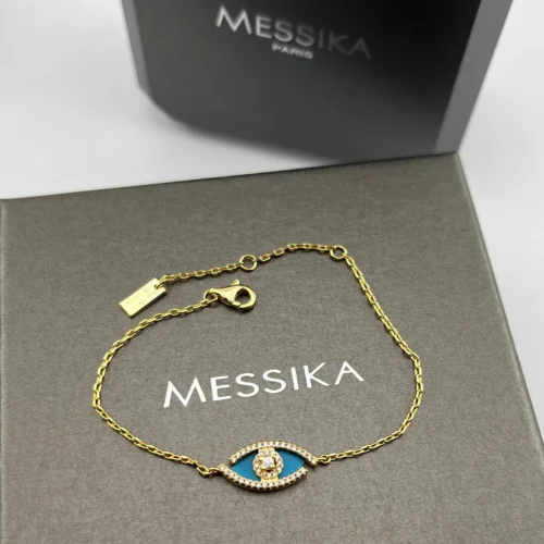 Messika Lucky Eye Turquoise Pavé Bracelet