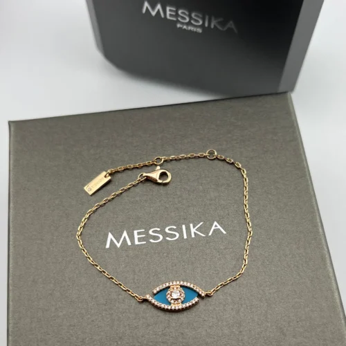 Messika Lucky Eye Turquoise Pavé Bracelet