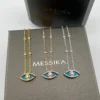 Messika Lucky Eye Turquoise Pavé Necklace