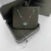 Messika Lucky Eye Turquoise Pavé Necklace