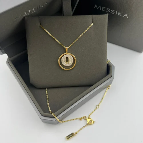 Messika Lucky Move Single-Stone Pavé Necklace