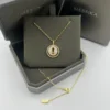Messika Lucky Move Mother-of-Pearl Single-Stone Sliding Necklace