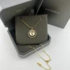 Messika Lucky Move Mother-of-Pearl Three-Stone Sliding Necklace