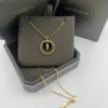 Messika Lucky Move Black Onyx Agate Three-Stone Necklace