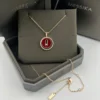 Messika Lucky Move Carnelian Agate Single-Stone Necklace