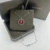 Messika Lucky Move Carnelian Agate Three-Stone Necklace