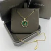 Messika Lucky Move Malachite Single-Stone Sliding Necklace