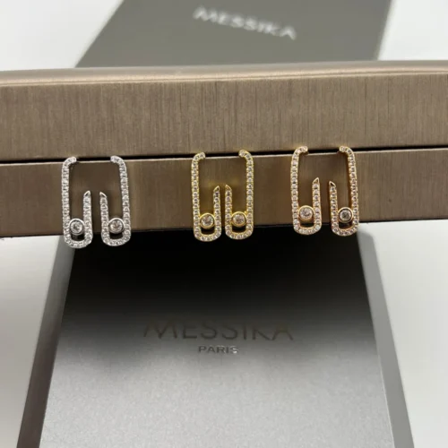 Messika Paperclip Stone-Accented Earrings