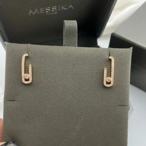 Messika Paperclip Stone-Accented Earrings