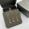 Messika Move Paperclip Single-Stone Pavé Necklace