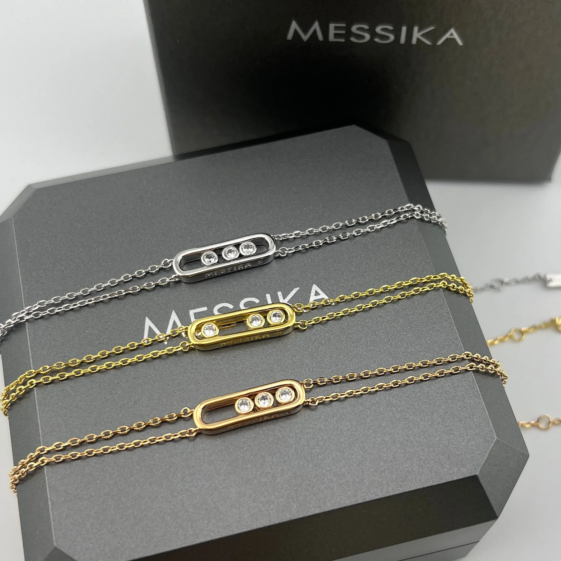 Messika Move Three-Stone Bracelet
