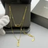Messika Move Single-Stone Double-Layer Necklace