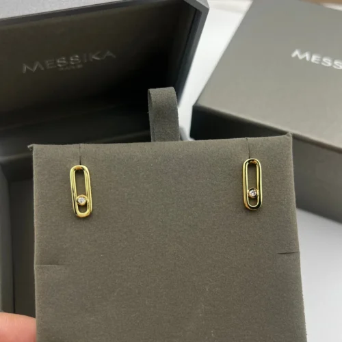 Messika Move Single-Stone Stud Earrings