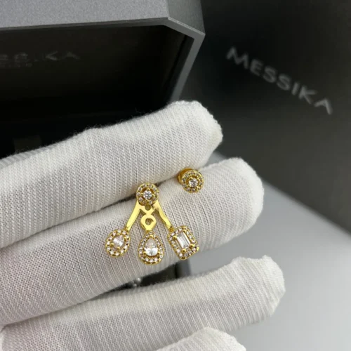 Messika My Twin Teardrop Asymmetric Stud Earrings