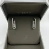 Messika Move Paperclip Three-Stone Pavé Earrings