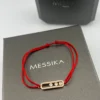Messika Move Three-Stone Openwork Red Cord Bracelet
