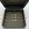 Messika Move Paperclip Single-Stone Openwork Bracelet
