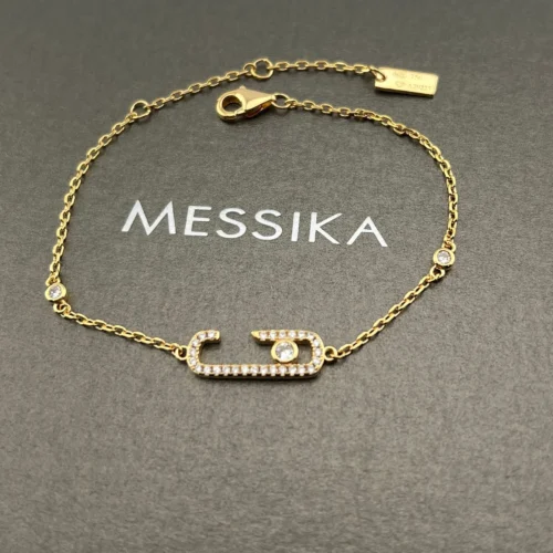 Messika Move Paperclip Single-Stone Openwork Bracelet