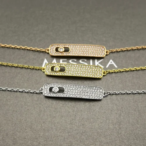 Messika Single-Stone Openwork Bracelet